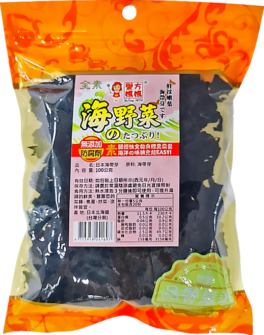 譽方媽媽 日本海帶芽, 100g, 1包