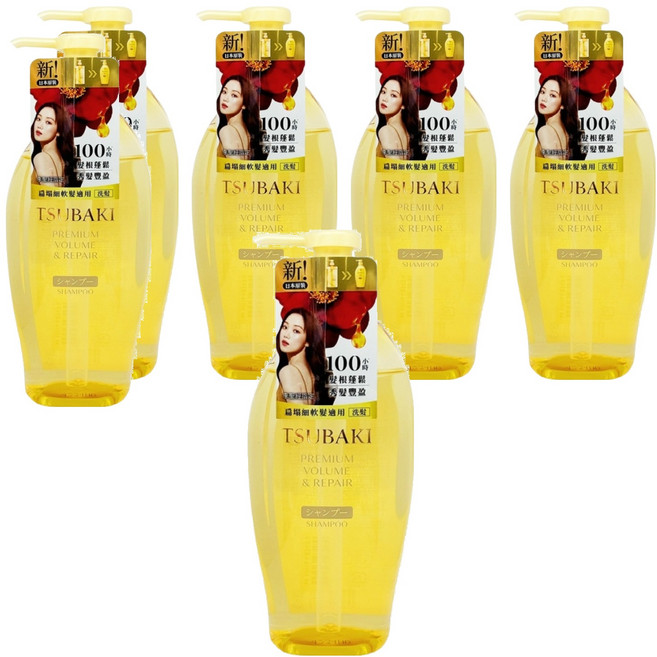 TSUBAKI 思波綺 瞬亮修護洗髮乳, 450ml, 6瓶