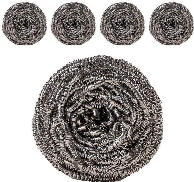 H.A.C 不鏽鋼清潔鋼絲球 紮實緊密 不易鬆脫 好刷耐用, 1個, 5個