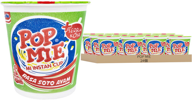 POP MIE 雞肉味湯麵 77g, 24個