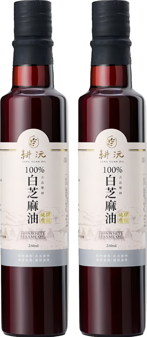 GENG YUAN 耕沅 100%古法壓榨白芝麻油, 250ml, 2瓶