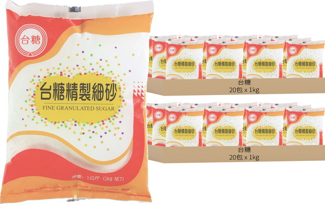 台糖 精製細砂糖, 1kg, 40包