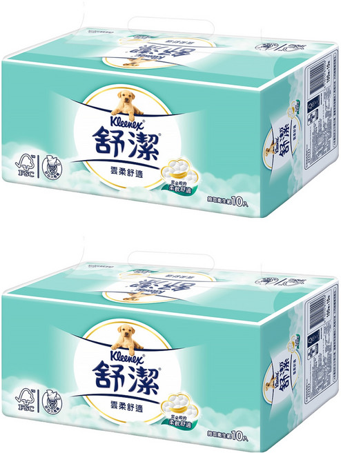 Kleenex 舒潔 雲柔舒適抽取衛生紙 100張, 10包, 2袋