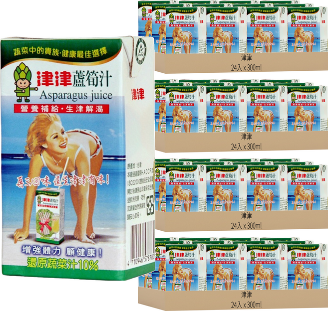 津津 蘆筍汁, 300ml, 96入