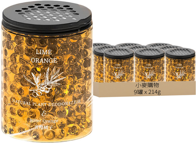 小麥購物 室內香薰珠 S362, 苦茶橘子, 214g, 9罐