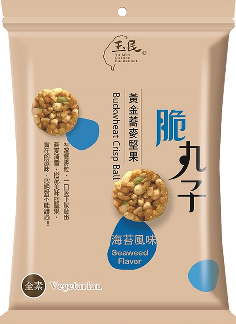 玉民 黃金蕎麥堅果脆丸子, 45g, 1包