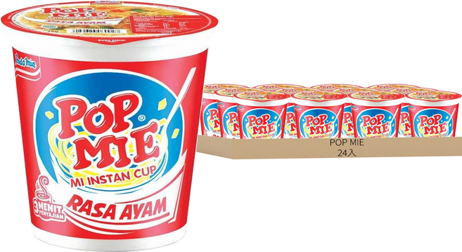 POP MIE Cup Rasa ayam 雞湯杯麵 75g, 24入