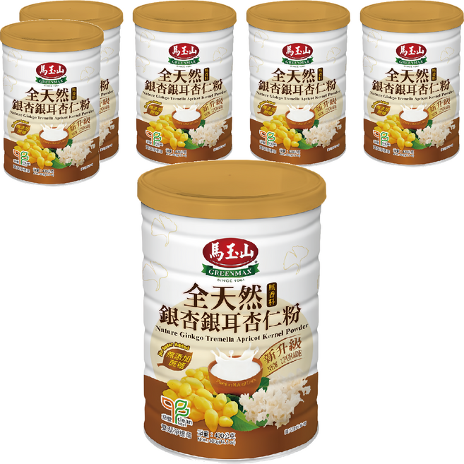 馬玉山 全天然銀杏銀耳杏仁粉, 400g, 6罐