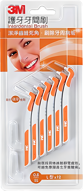 3M L型牙間刷 ss號 IBT08-12DL, 0.8mm, 12支, 1組