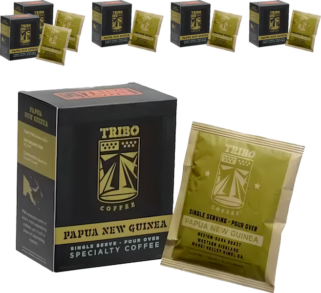 TRIBO COFFEE 新幾內亞 瓦吉谷地 濾掛式咖啡 中深焙, 11g, 5包, 6盒
