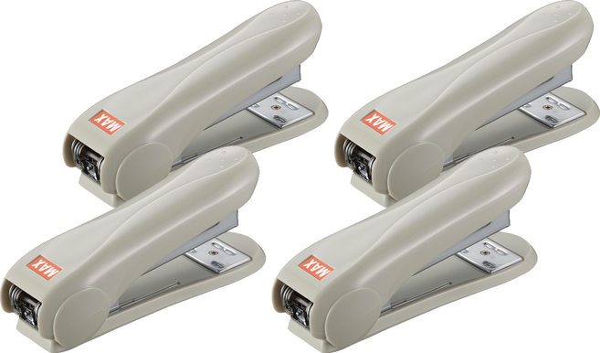 MAX 美克司 HD-50R 釘書機 帶除針器, 灰色, 4個