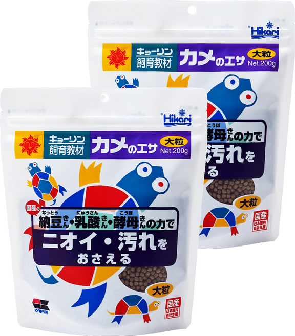 Hikari 高夠力 浮水性 飼育教材 烏龜飼料 L, 200g, 2包