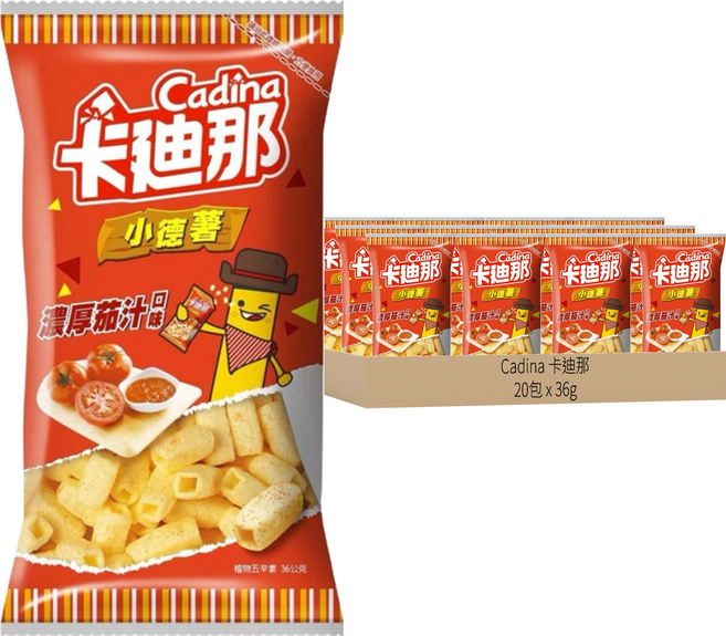 Cadina 卡迪那 小德薯濃厚茄汁口味, 36g, 20包