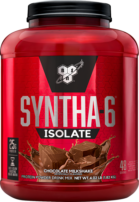 Bsn 畢斯恩 SYNTHA-6 ISOLATE 綜合分離乳清蛋白粉 巧克力奶昔 4.02磅, 1820g, 1罐