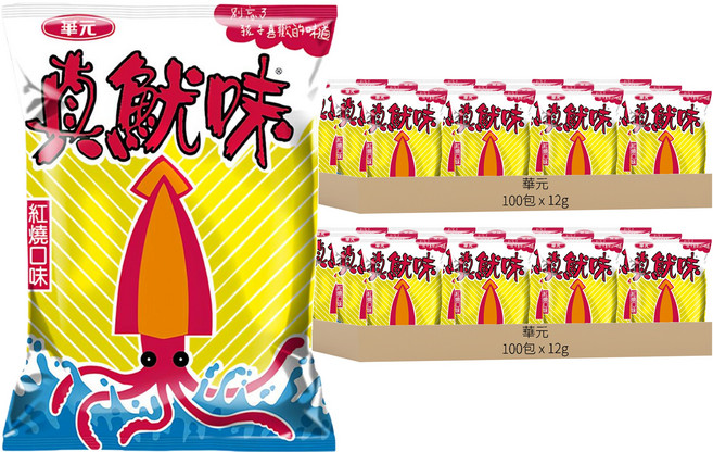 華元 真魷味 紅燒口味, 12g, 200包