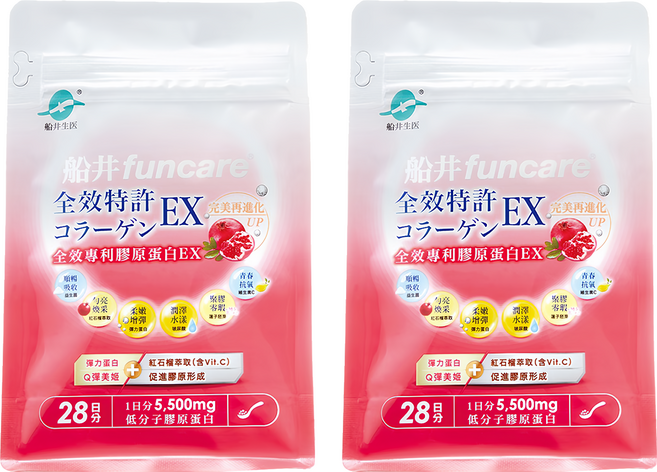 funcare 船井生醫 全效專利膠原蛋白EX, 196g, 2包