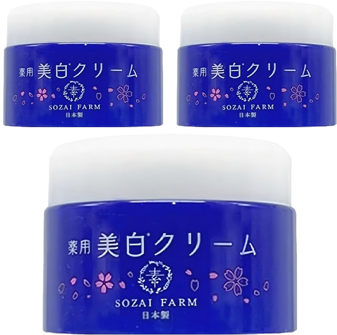 SOZAI FARM 淨白肌修護精華霜, 40g, 3罐