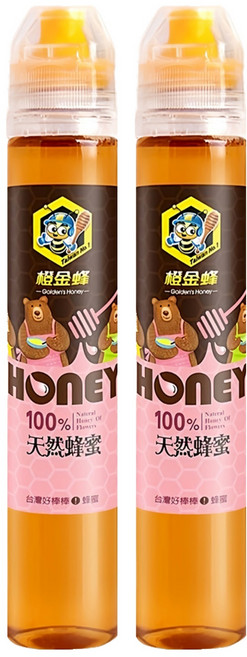 Golden's Honey 橙金蜂 100%天然蜂蜜 野花蜜, 2瓶, 130g