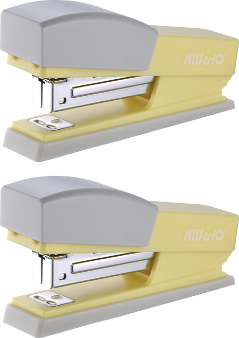 KW-triO 堡勝企業 3號站立式訂書機 55 x 6, 黃色, 2個