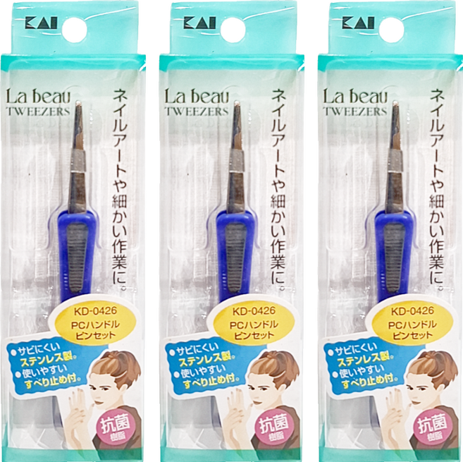 KAI 貝印 眉夾, kd-0426, 3入