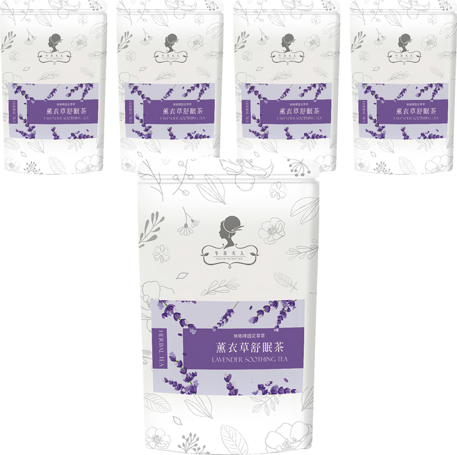 午茶夫人 薰衣草舒眠茶包, 2g, 10包, 5袋