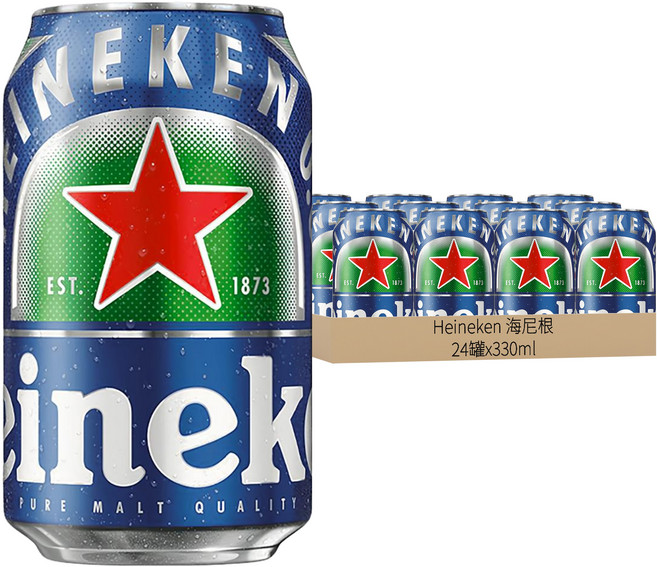 Heineken 海尼根 0.0零酒精啤酒, 330ml, 24罐