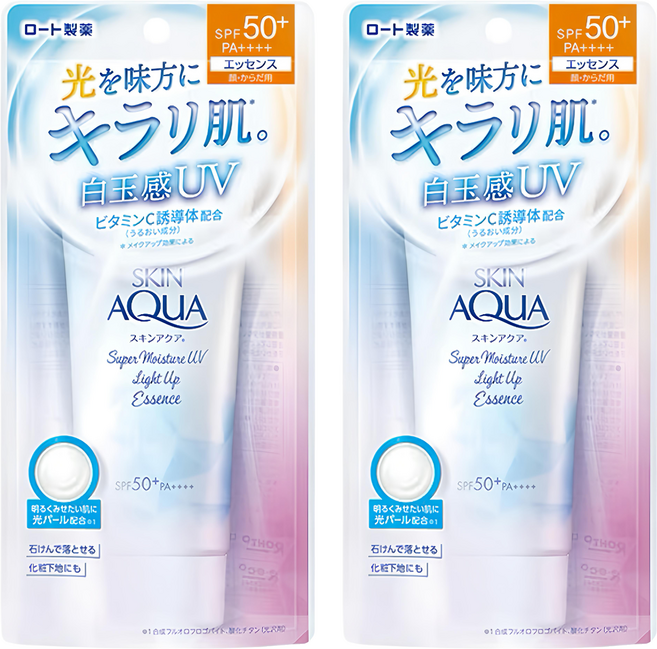 MENTHOLATUM 曼秀雷敦 台灣公司貨 水潤肌超保濕煥光亮采防曬露 SPF50+ PA++++, 70g, 2件
