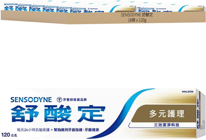 SENSODYNE 舒酸定 長效抗敏牙膏 多元護理牙膏, 120g, 18條