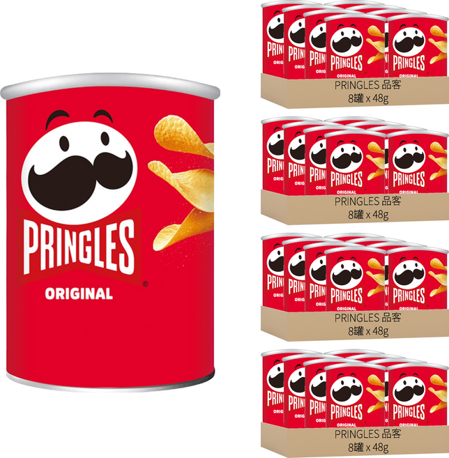PRINGLES 品客 原味洋芋片, 48g, 32罐