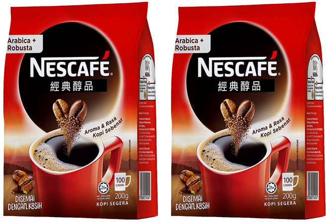 NESCAFE 雀巢咖啡 醇品經典風味補充包, 200g, 1包, 2包
