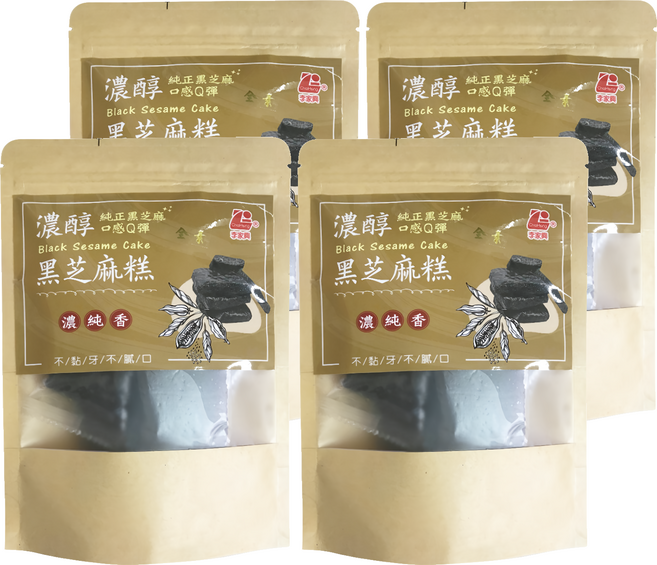 李家興 黑芝麻糕, 180g, 4袋