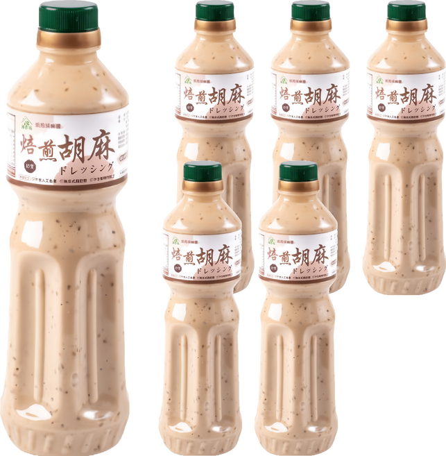 藻作坊 日式焙煎胡麻沙拉醬, 600ml, 6瓶