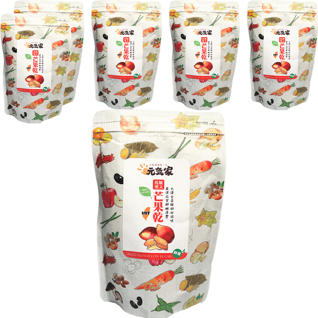 元氣家 低糖愛文芒果乾, 200g, 6包