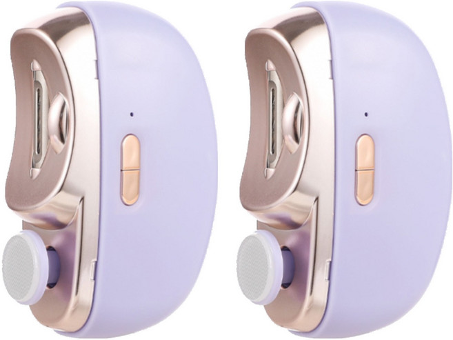 電動指甲修剪磨甲機 升級款, 2個, 紫色