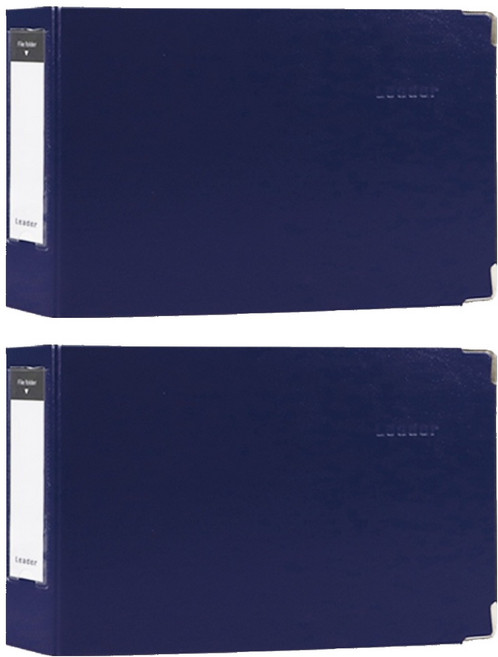 珠友文化 B6 1吋D型檔案夾 2孔 LE-63005-02 158 x 233 x 45mm, 藍色, 2本