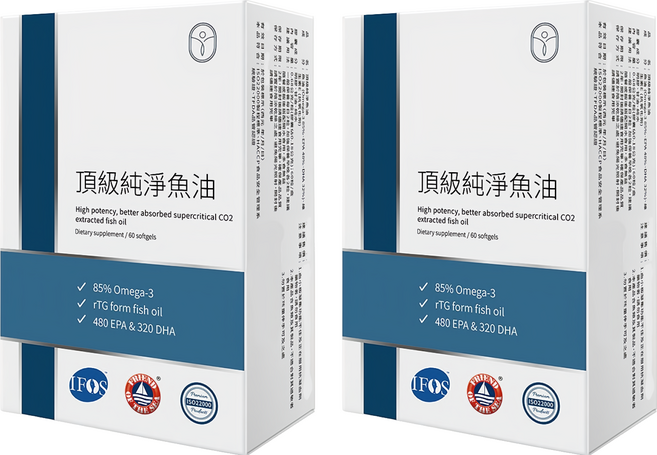 De Chuang 德創生技 頂級純淨魚油, 60顆, 2盒