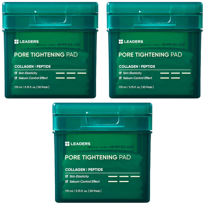 LEADERS 麗得姿 毛孔彈力爽膚棉片, 50片, 3盒