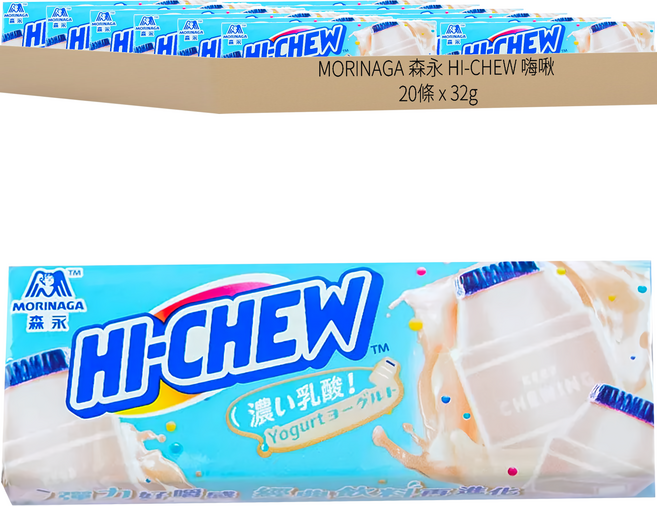 MORINAGA 森永 HI-CHEW 嗨啾 軟糖 乳酸飲料口味, 32g, 20條