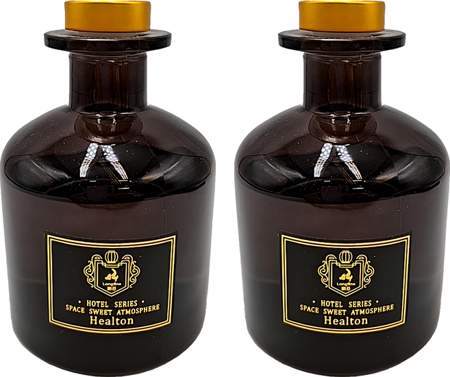 LONGFINE 朗氛 植物精油 無火香薰精油套裝 英梨小蒼蘭 香水香型, 200ml, 2個