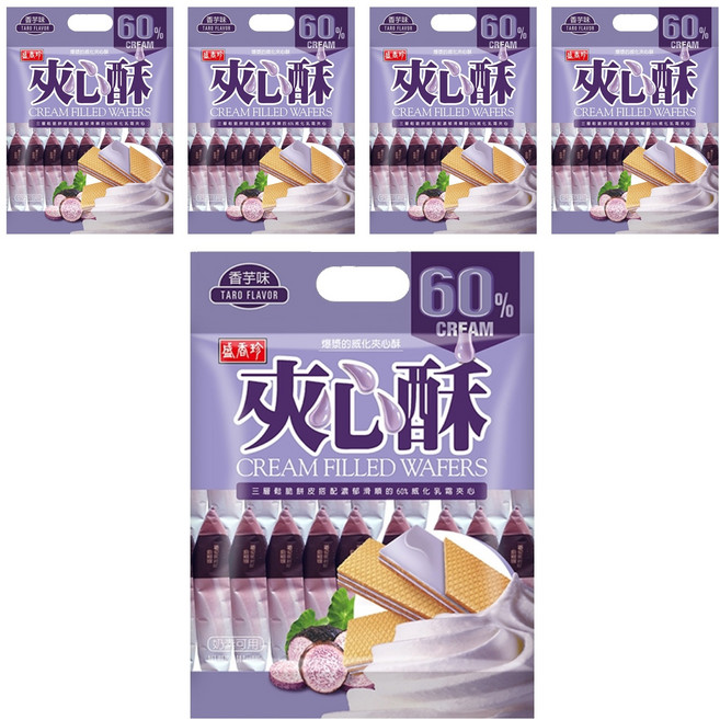 盛香珍 夾心酥 香芋口味, 400g, 5袋