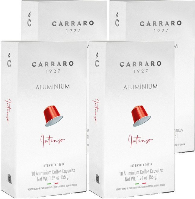 CARRARO 香濃義式 INTENSO 咖啡膠囊 適用Nespresso Original 膠囊咖啡機, 4個, 5.5g, 10個裝