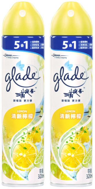 glade 滿庭香 空氣清淨劑, 清新檸檬, 320ml, 2瓶
