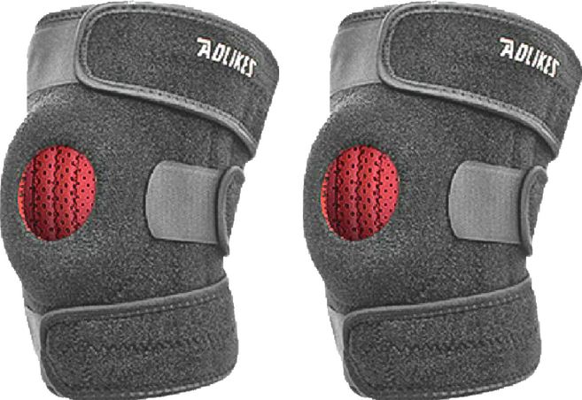 AOLIKES 奧力克斯 加壓支撐護膝 FC070, 2個, 黑紅色