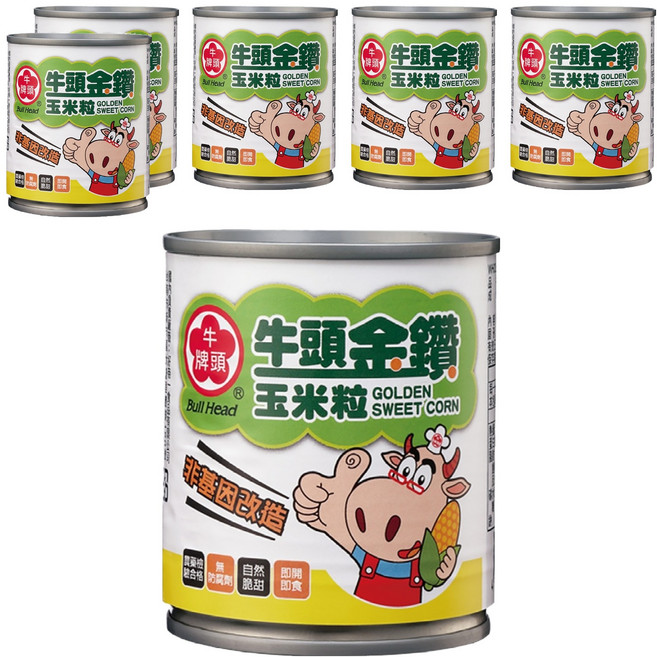 牛頭牌 金鑽玉米粒, 185g, 6罐