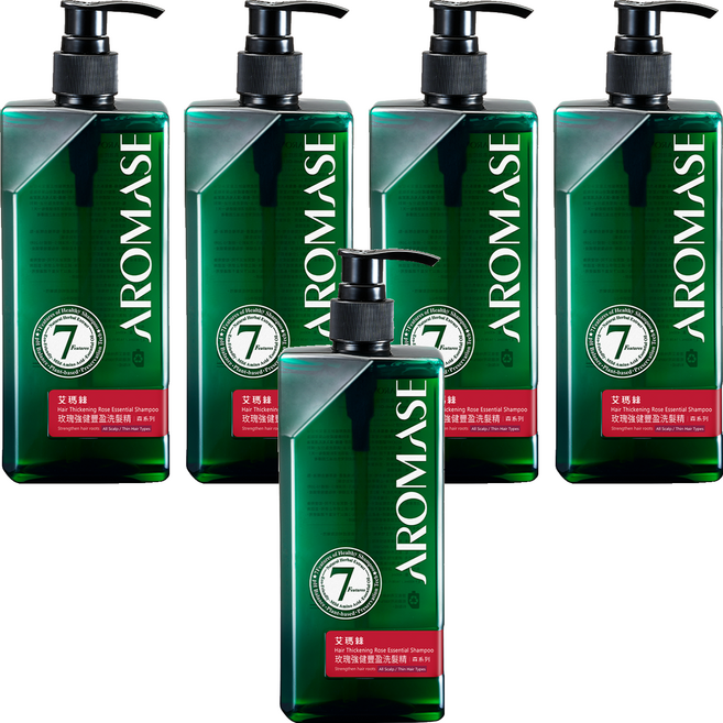AROMASE 艾瑪絲 玫瑰強健豐盈洗髮精, 5個