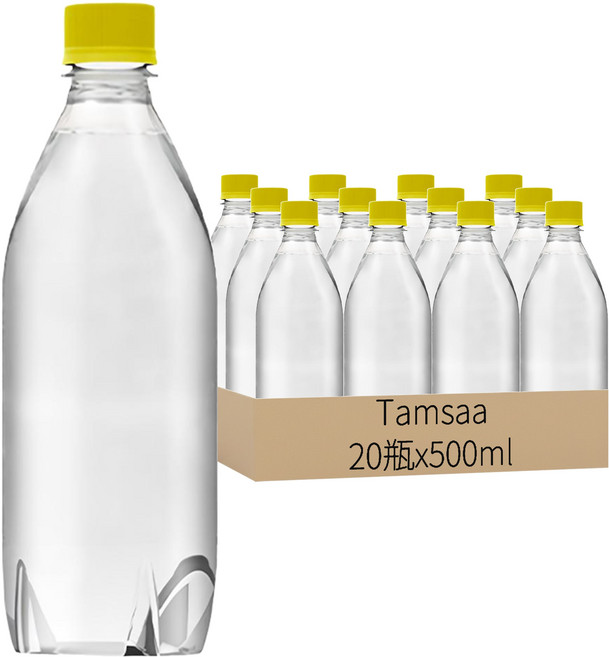 Tamsaa 無標籤氣泡水 檸檬口味, 500ml, 20瓶