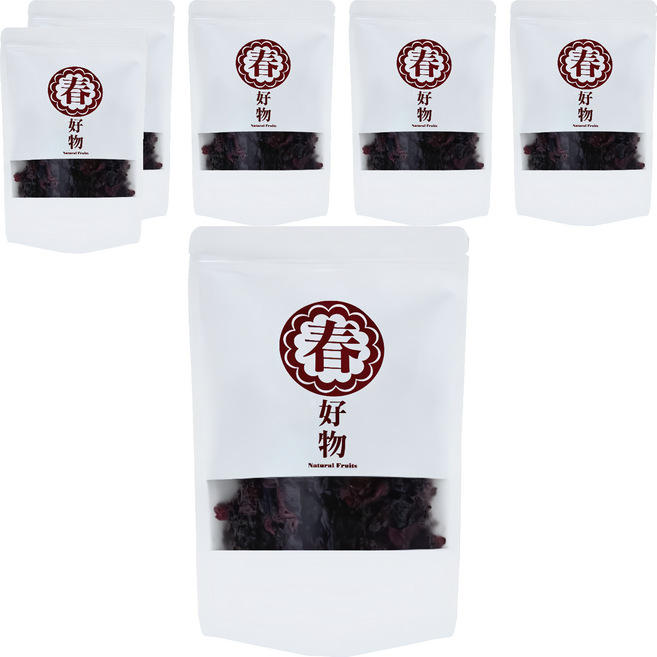 春哥好物 台東洛神花蜜餞 - 酸甜Q彈 天然健康零食, 240g, 6包