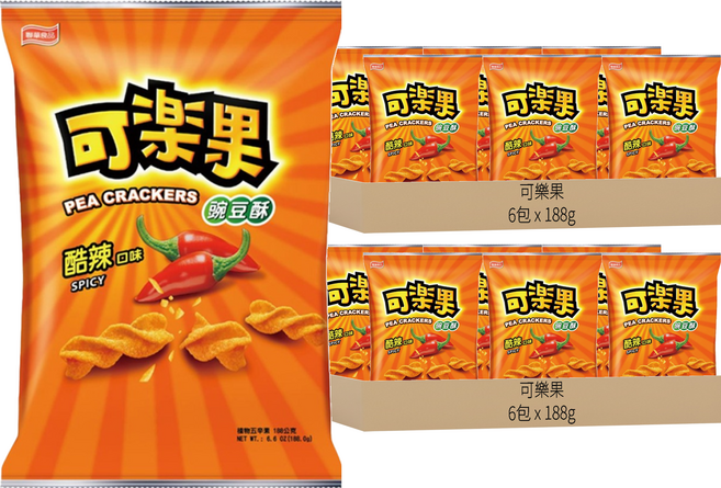 可樂果 酷辣口味, 188g, 12包
