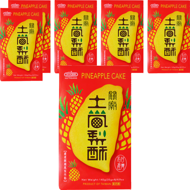 惠香 台灣造型關廟土鳳梨酥禮盒 4顆入, 6盒
