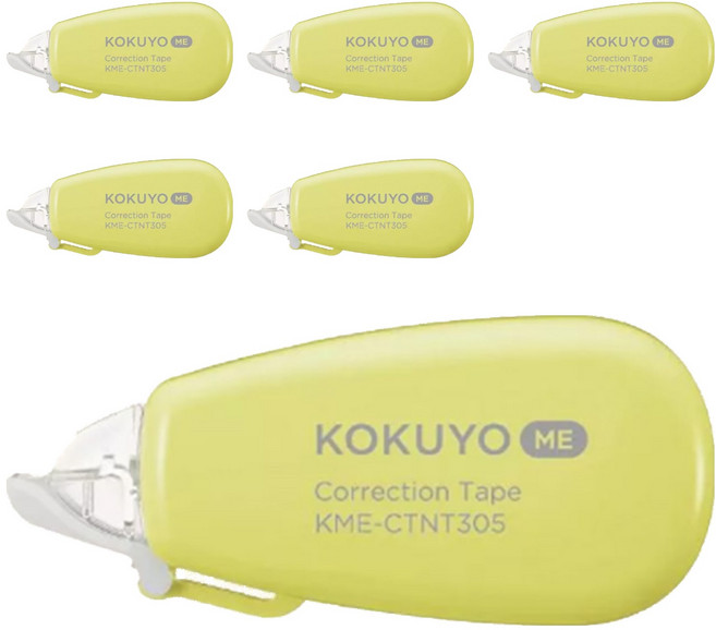 KOKUYO 國譽 ME 象牙白修正帶 B罫 6m, 網球綠, 6個